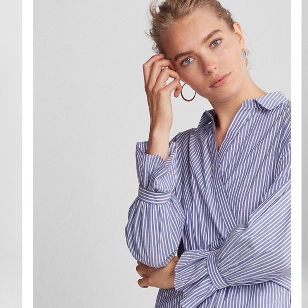 HP 🎉Final Price❗️NWT Express Poplin Wrap Dress